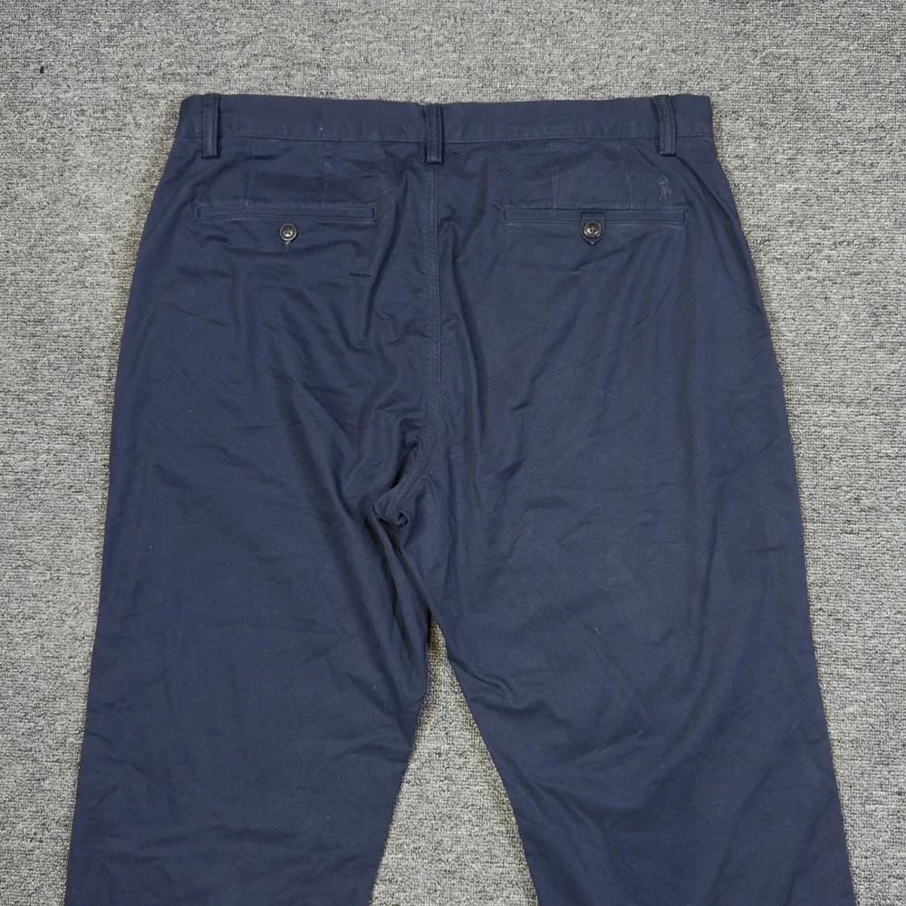 Polo Ralph Lauren Men's Stretch Straight Fit Chino Pants Size 34x32 Navy Classic